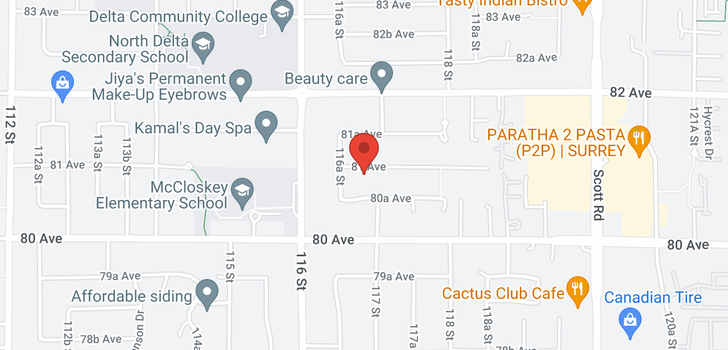 map of 11664 81 AVENUE